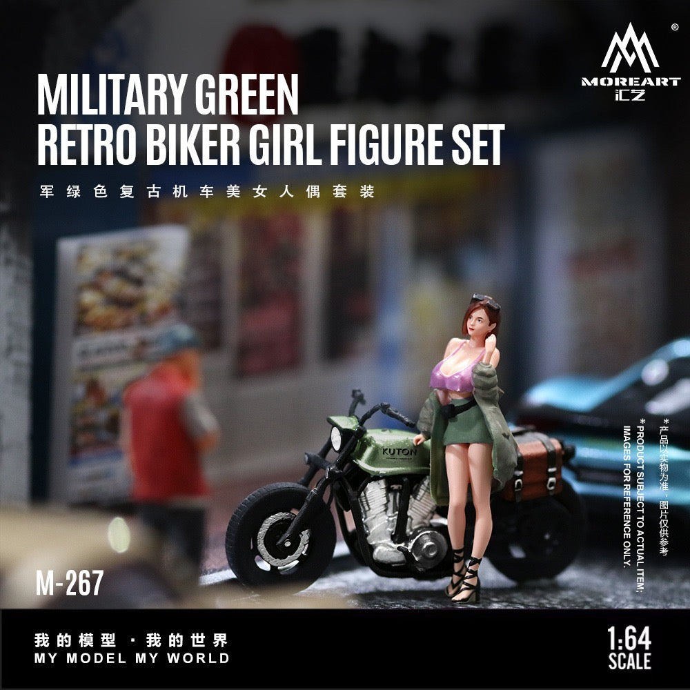 MoreArt - Pre-Order - Retro Biker Girl Figure Set - Resin - MO222267