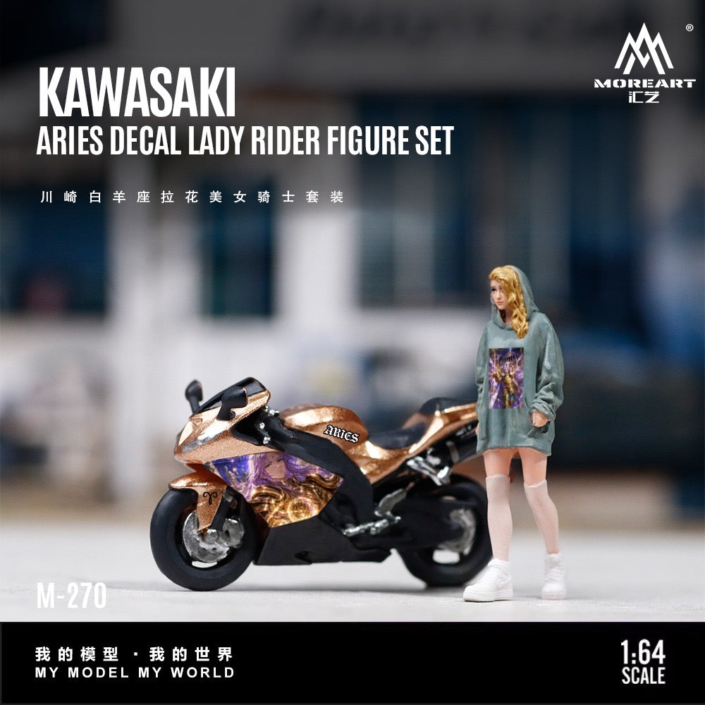 MoreArt - Pre-Order - Kawasaki Aries Lady Rider Figure Set - Resin - MO222270