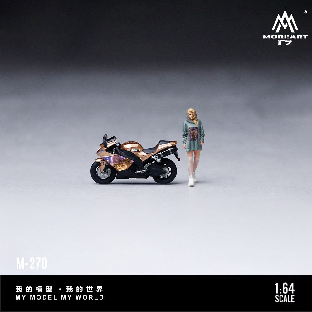 MoreArt - Pre-Order - Kawasaki Aries Lady Rider Figure Set - Resin - MO222270