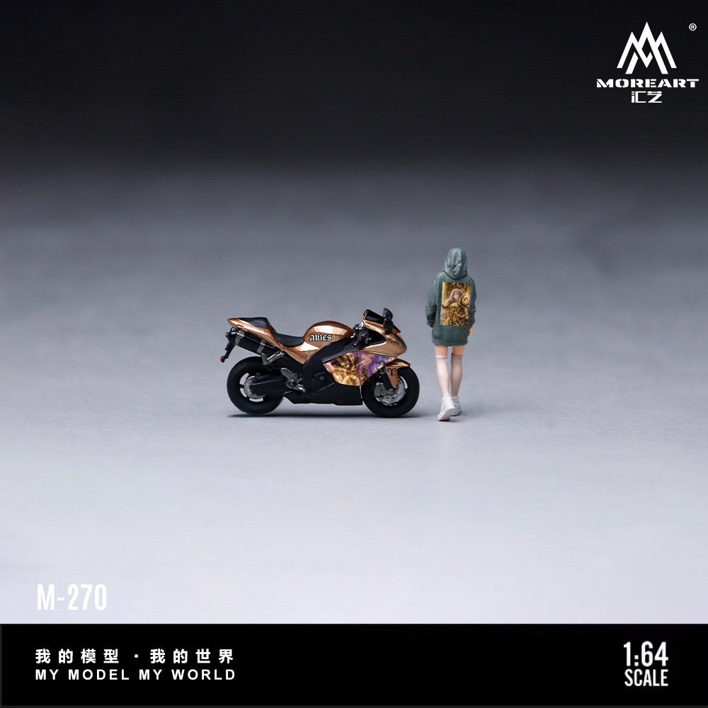 MoreArt - Pre-Order - Kawasaki Aries Lady Rider Figure Set - Resin - MO222270