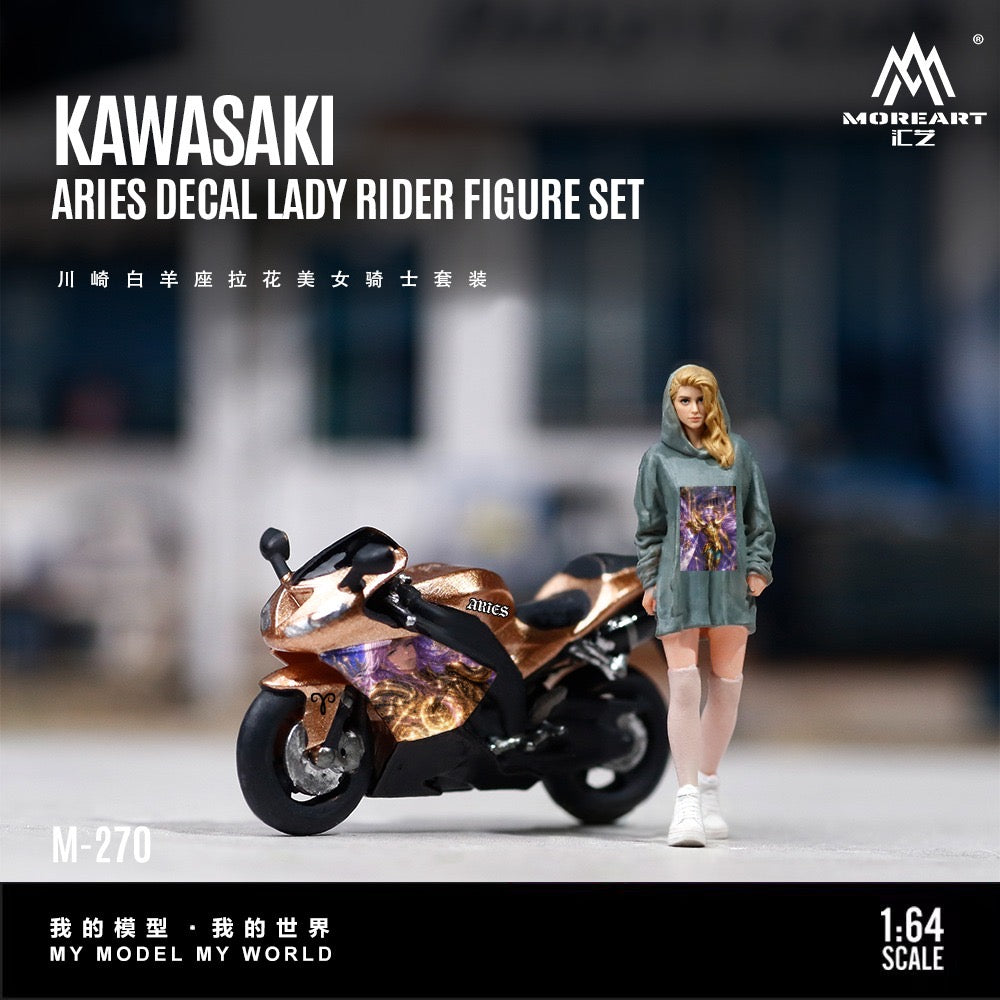 MoreArt - Pre-Order - Kawasaki Aries Lady Rider Figure Set - Resin - MO222270