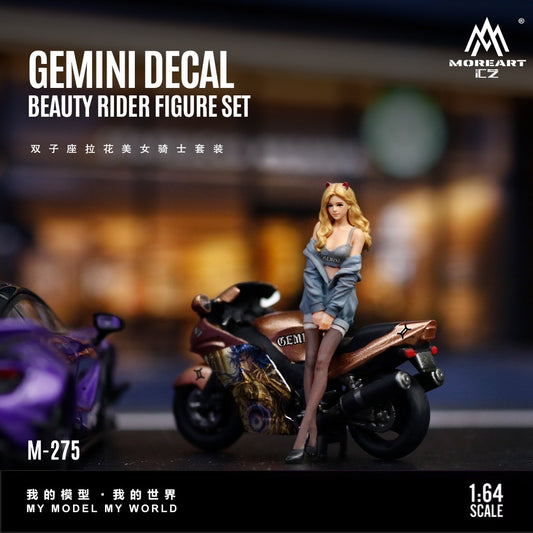 MoreArt - Pre-Order - Beauty Female Rider Motorcycle Figure Set - MO222275
