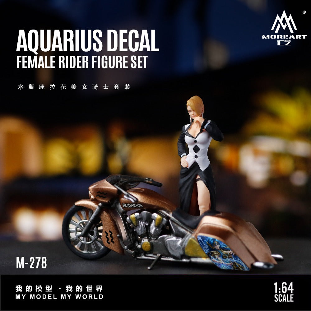 MoreArt - Pre-Order - Aquarius Decal Female Rider Figure Set - Resin - MO222278