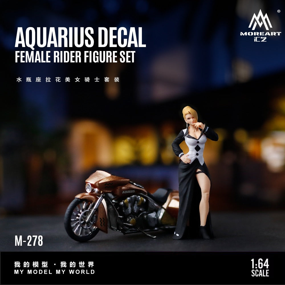 MoreArt - Pre-Order - Aquarius Decal Female Rider Figure Set - Resin - MO222278