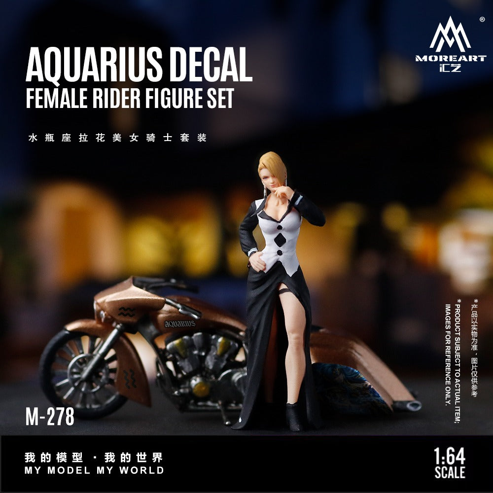 MoreArt - Pre-Order - Aquarius Decal Female Rider Figure Set - Resin - MO222278