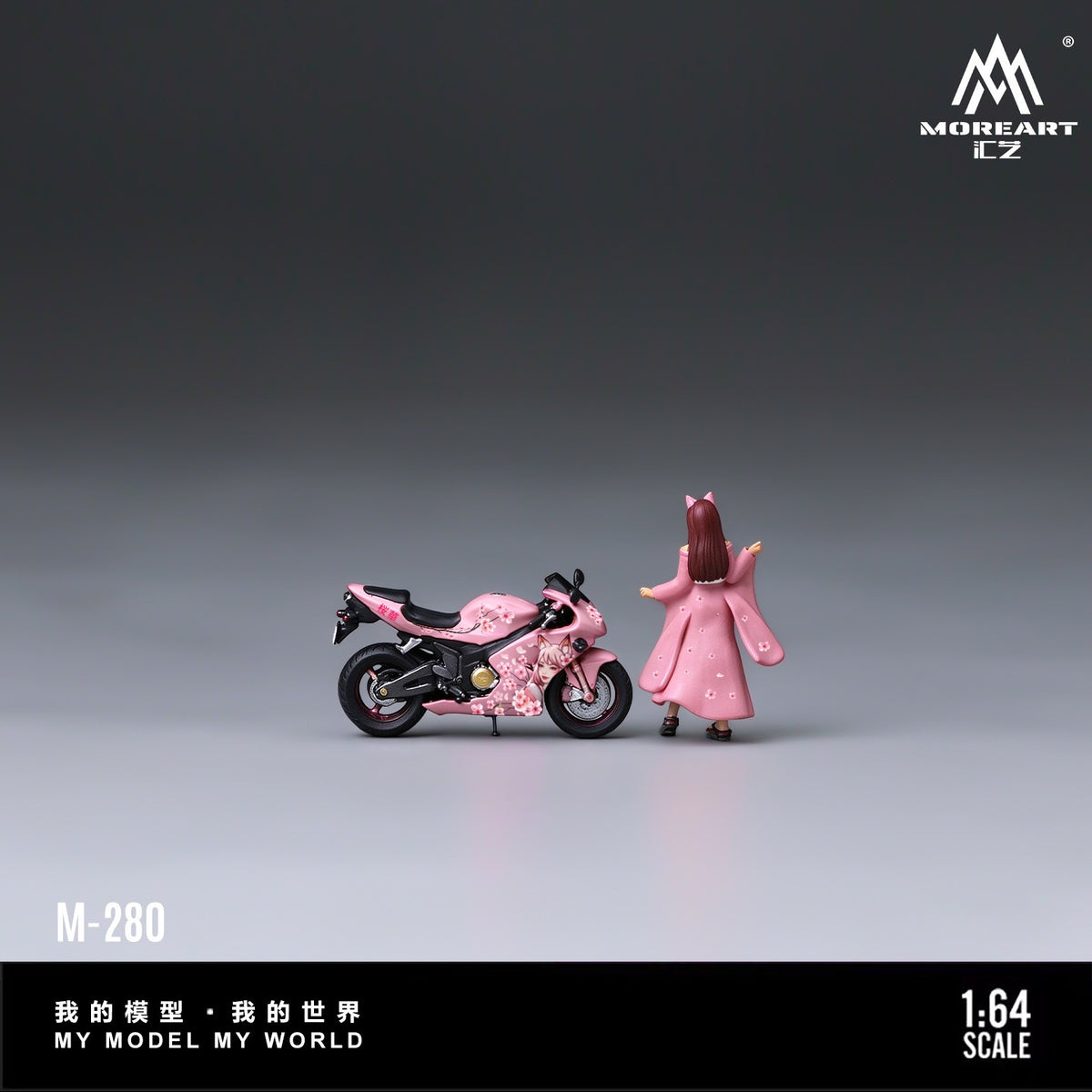 MoreArt - Pre-Order - Cherry Blossom Livery Motoorcycle Figure Set - Resin - MO222280