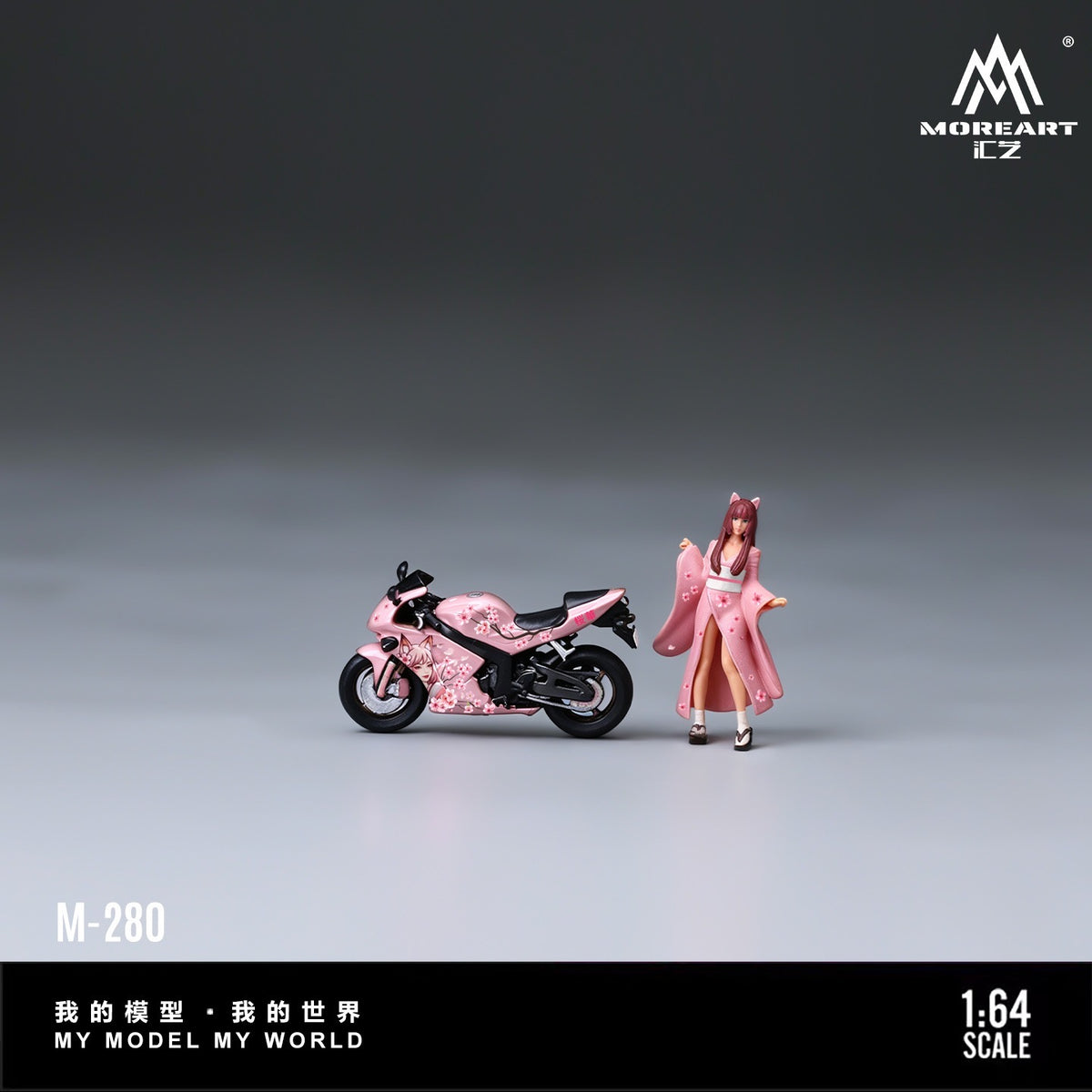 MoreArt - Pre-Order - Cherry Blossom Livery Motoorcycle Figure Set - Resin - MO222280