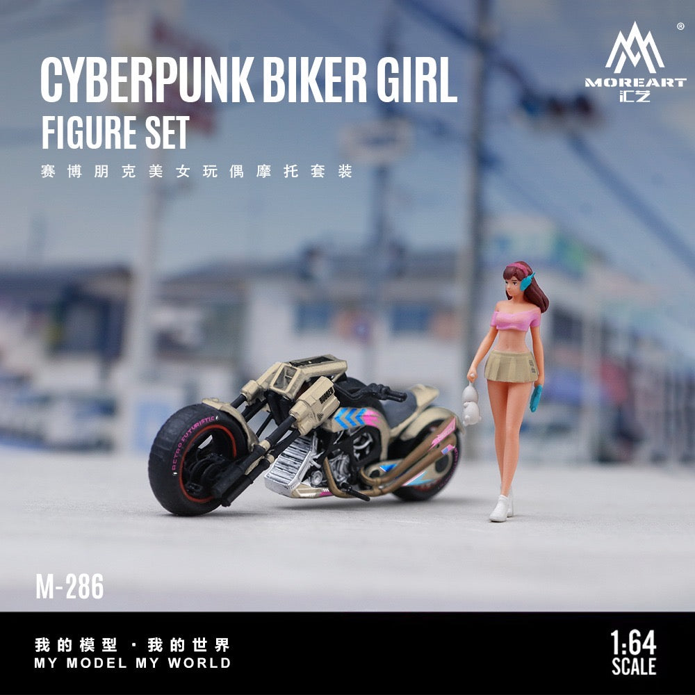 MoreArt - Pre-Order - Cyberpunk Biker Girl Figure Set - Resin - MO222286