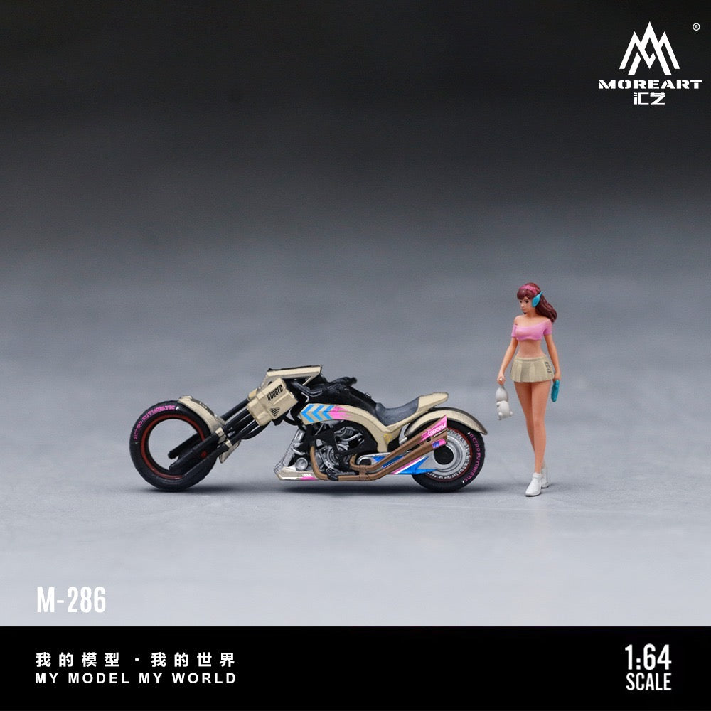 MoreArt - Pre-Order - Cyberpunk Biker Girl Figure Set - Resin - MO222286