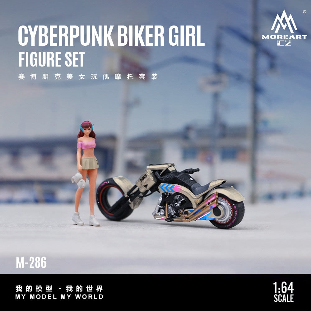 MoreArt - Pre-Order - Cyberpunk Biker Girl Figure Set - Resin - MO222286