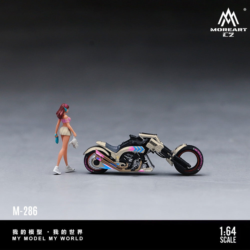 MoreArt - Pre-Order - Cyberpunk Biker Girl Figure Set - Resin - MO222286