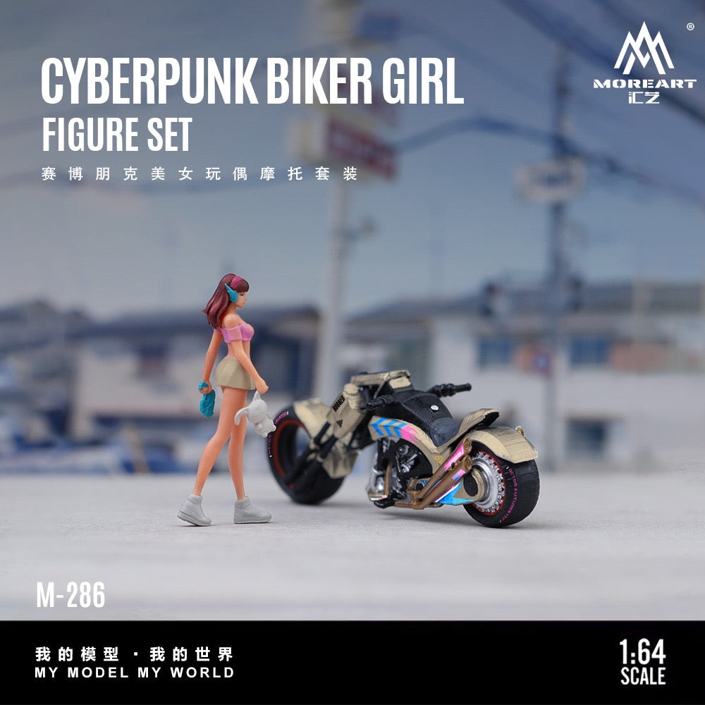 MoreArt - Pre-Order - Cyberpunk Biker Girl Figure Set - Resin - MO222286