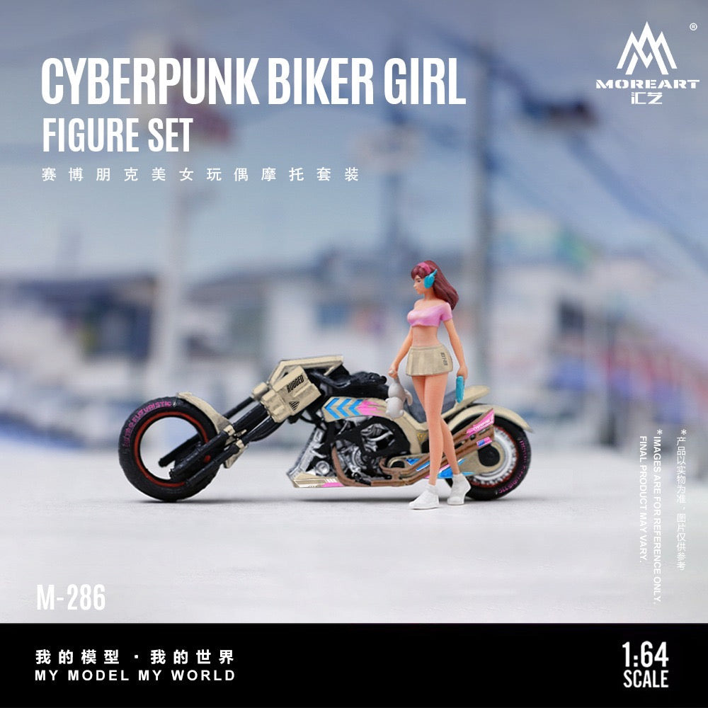 MoreArt - Pre-Order - Cyberpunk Biker Girl Figure Set - Resin - MO222286