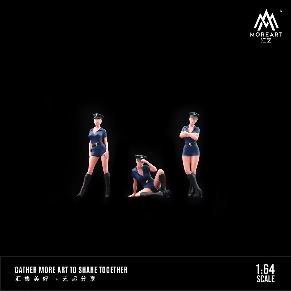 MoreArt - Pre-Order - Sexy Female Police Doll Figure Set - Resin - MO223016