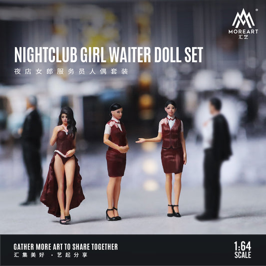 MoreArt - Pre-Order - Nightclub Girl waiter Doll Figure Set - Resin - MO223033