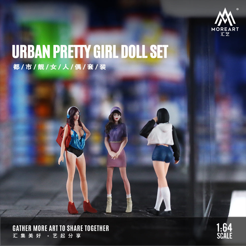 MoreArt - Pre-Order - Urban Pretty Girl Doll Figure Set - Resin - MO223035