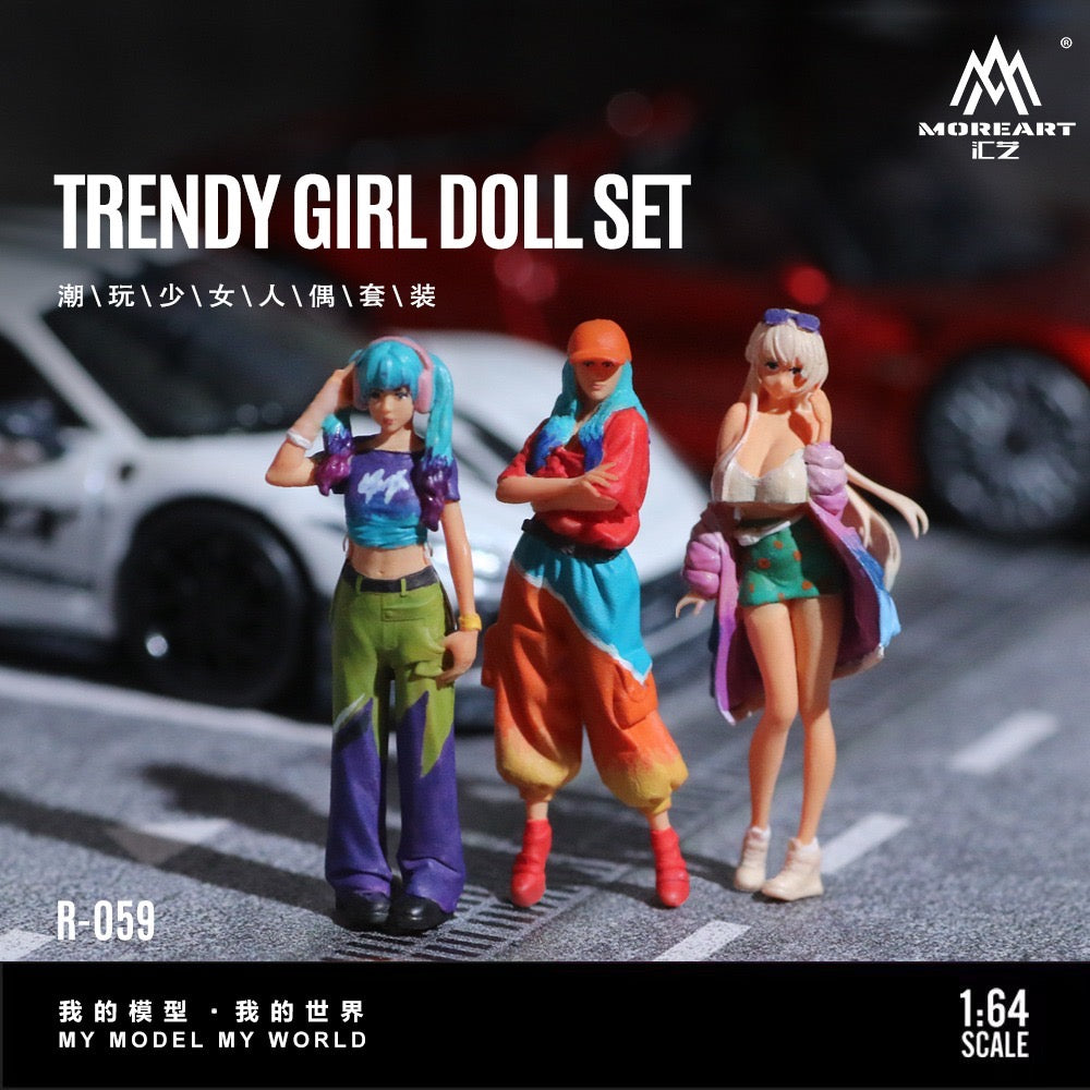 MoreArt - Pre-Order - Trendy Girl Figure Set - Resin - MO223059