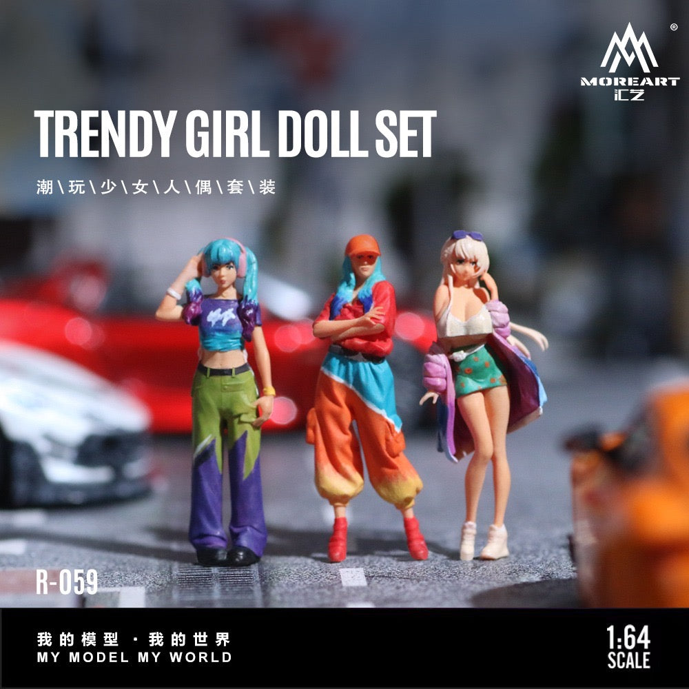 MoreArt - Pre-Order - Trendy Girl Figure Set - Resin - MO223059