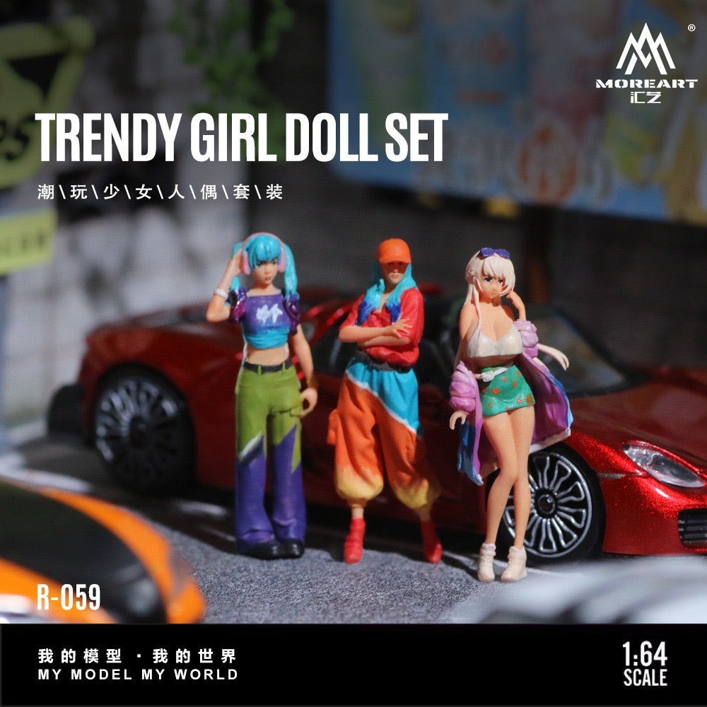 MoreArt - Pre-Order - Trendy Girl Figure Set - Resin - MO223059