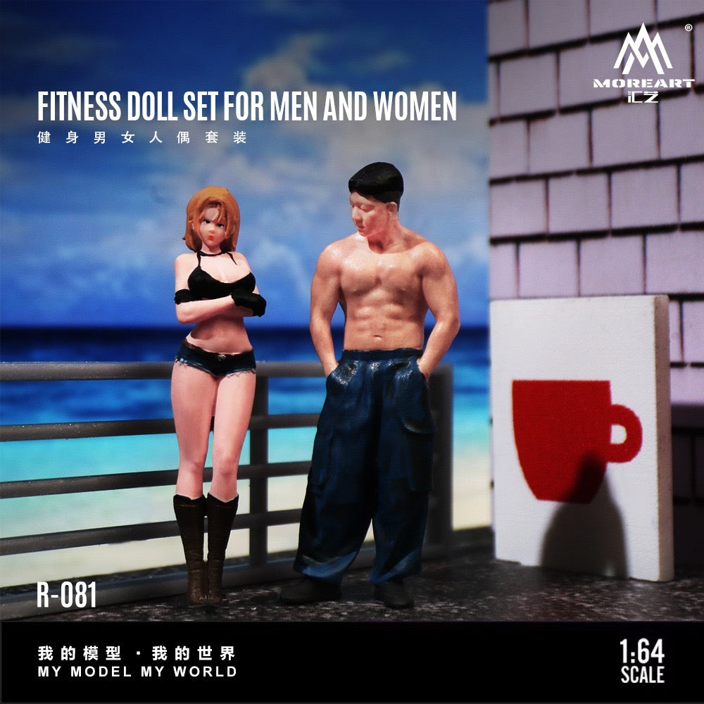 MoreArt - Pre-Order - Fitness Male and Female Doll Set - Resin - MO223081