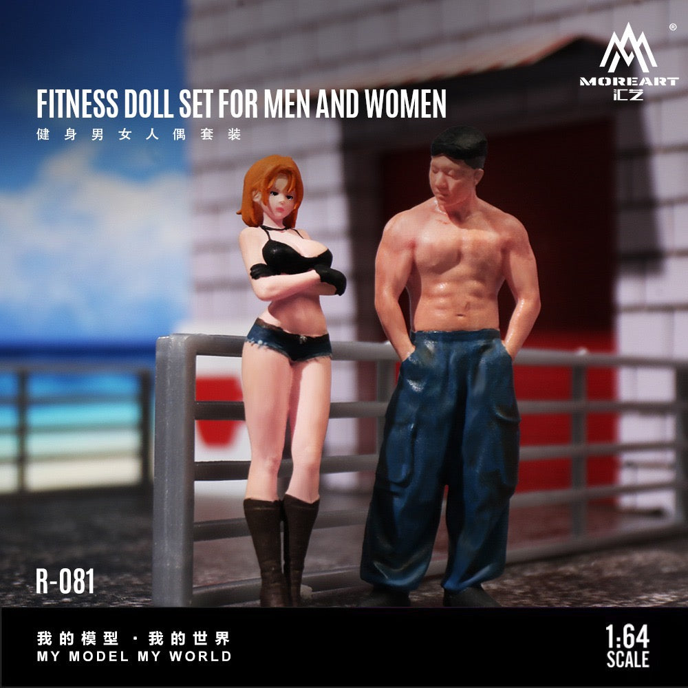 MoreArt - Pre-Order - Fitness Male and Female Doll Set - Resin - MO223081