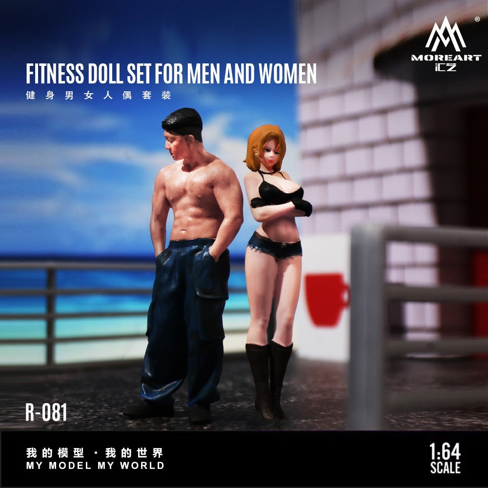 MoreArt - Pre-Order - Fitness Male and Female Doll Set - Resin - MO223081
