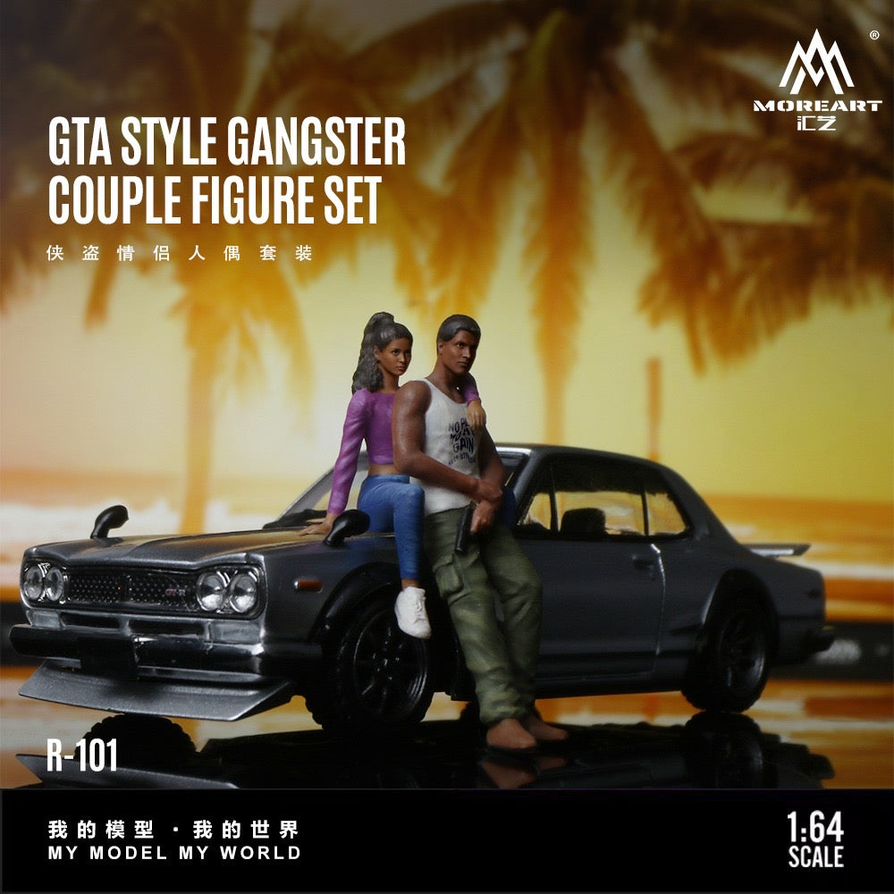MoreArt - Pre-Order - GTA Style Gangster Couple Figure Set - Resin - MO223101