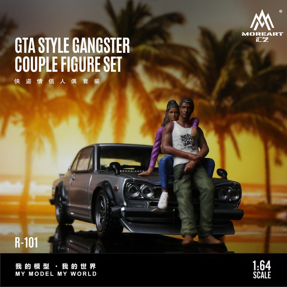 MoreArt - Pre-Order - GTA Style Gangster Couple Figure Set - Resin - MO223101