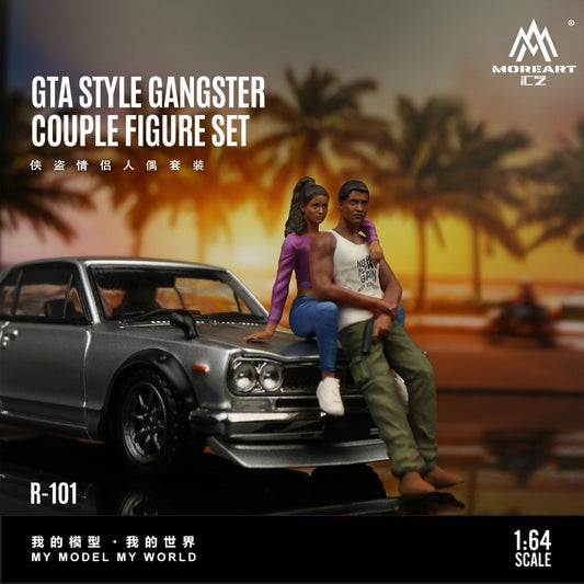 MoreArt - Pre-Order - GTA Style Gangster Couple Figure Set - Resin - MO223101