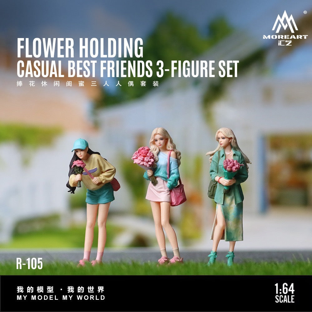 MoreArt - Pre-Order - Flower Holding Casual Best Friends Figure Set - MO223105