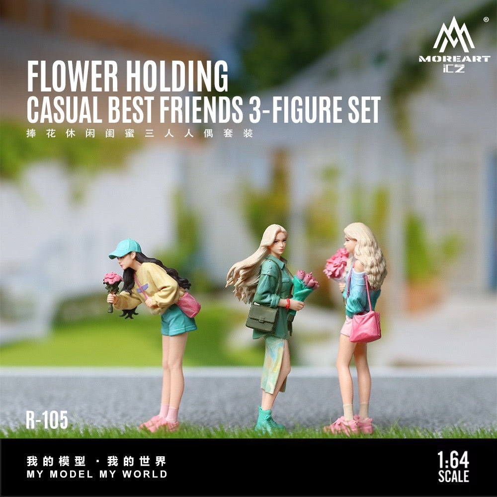 MoreArt - Pre-Order - Flower Holding Casual Best Friends Figure Set - MO223105