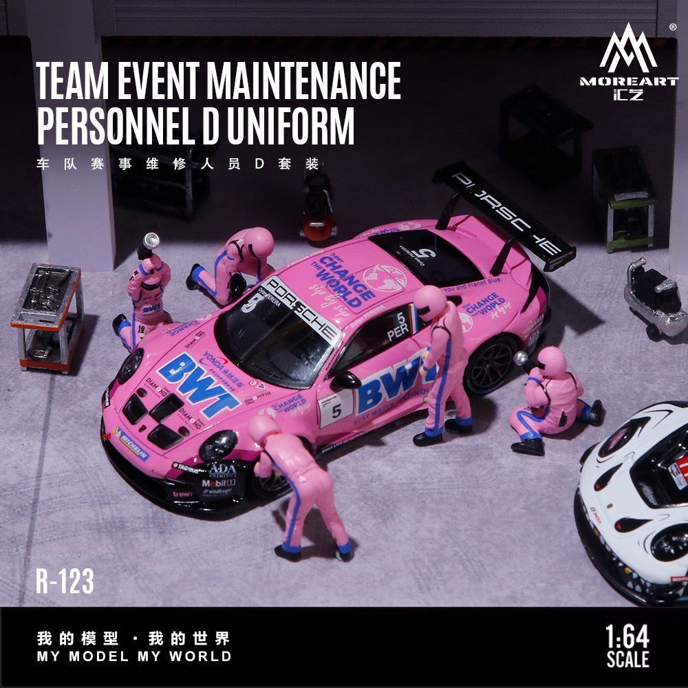 MoreArt - Pre-Order - Racing Team Maintenance Figure Set pink - Resin - MO223123