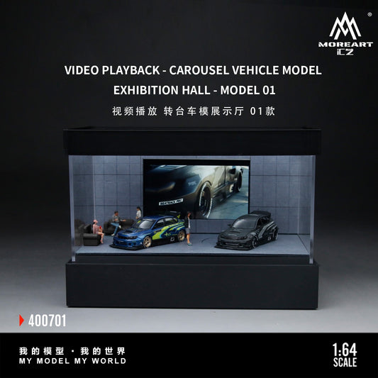 MoreArt - Pre-Order - Video Playback -Turntable Exibition Hall mit Beleuchtung - MO400701