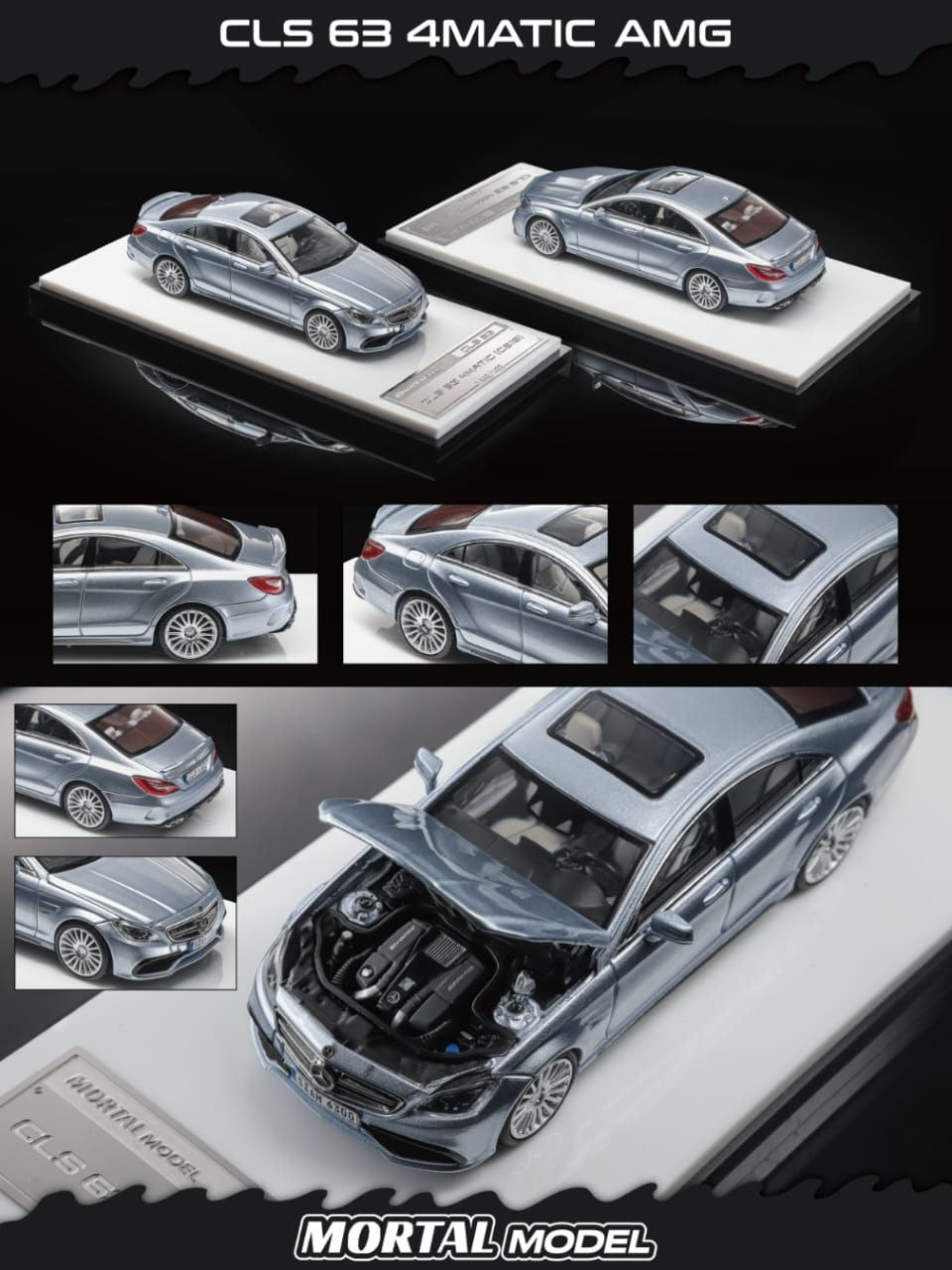 Mortal Diecast - Pre-Order - CLS 63 AMG, Ice Blue - MO64-CLS-IBL