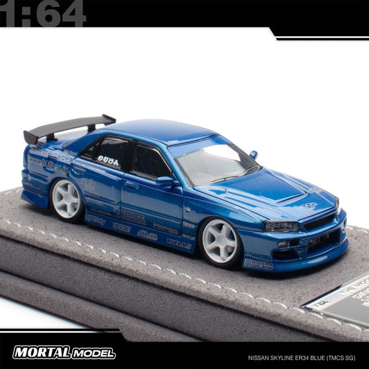 Mortal Diecast - Pre-Order - Nissan Skyline ER34, blue TMCS Singapur 2025 Event Model - MO64-ER34-BLU