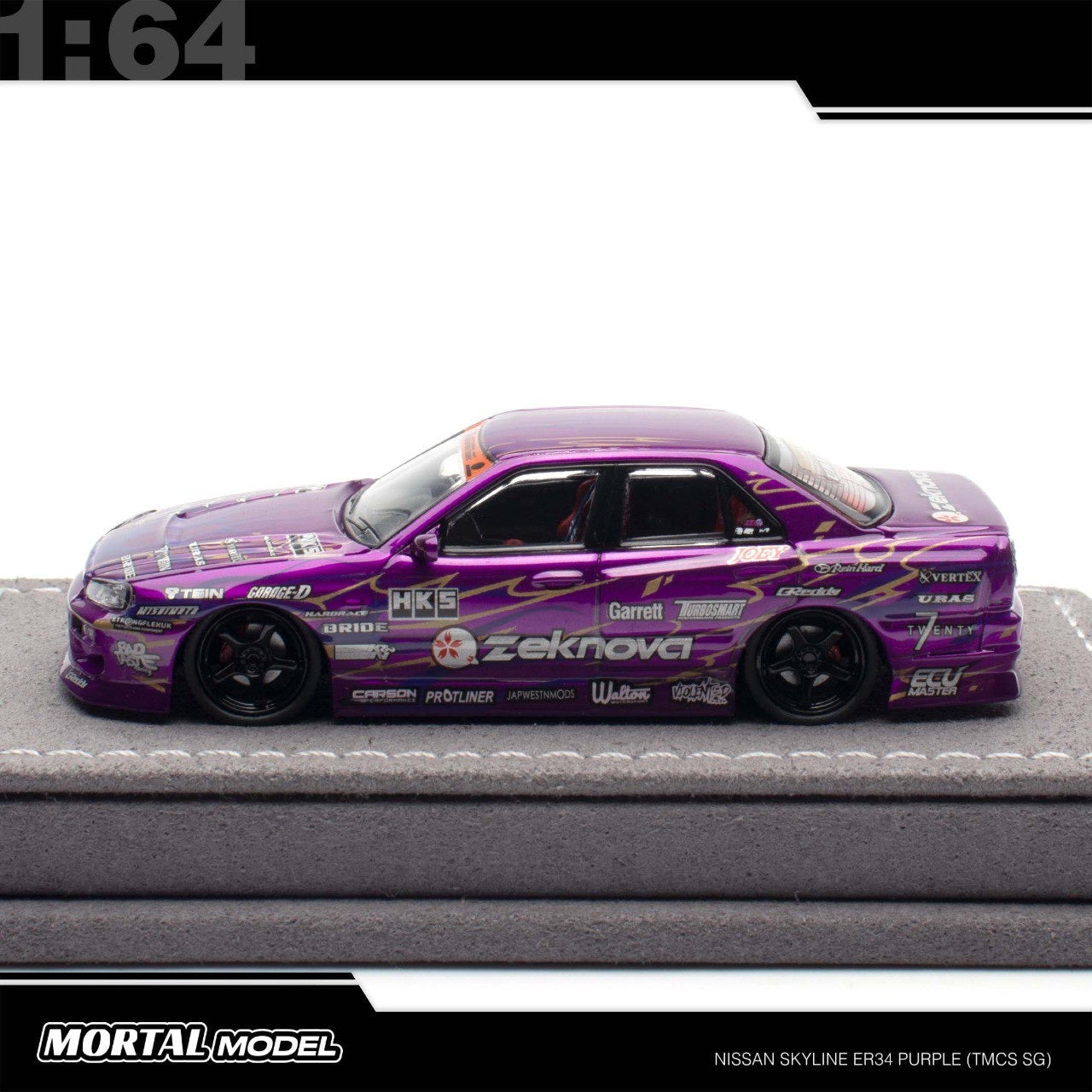 Mortal Diecast - Pre-Order - Nissan Skyline ER34, purple - TMCS Singapur 2025 Event Model - MO64-ER34-PUR