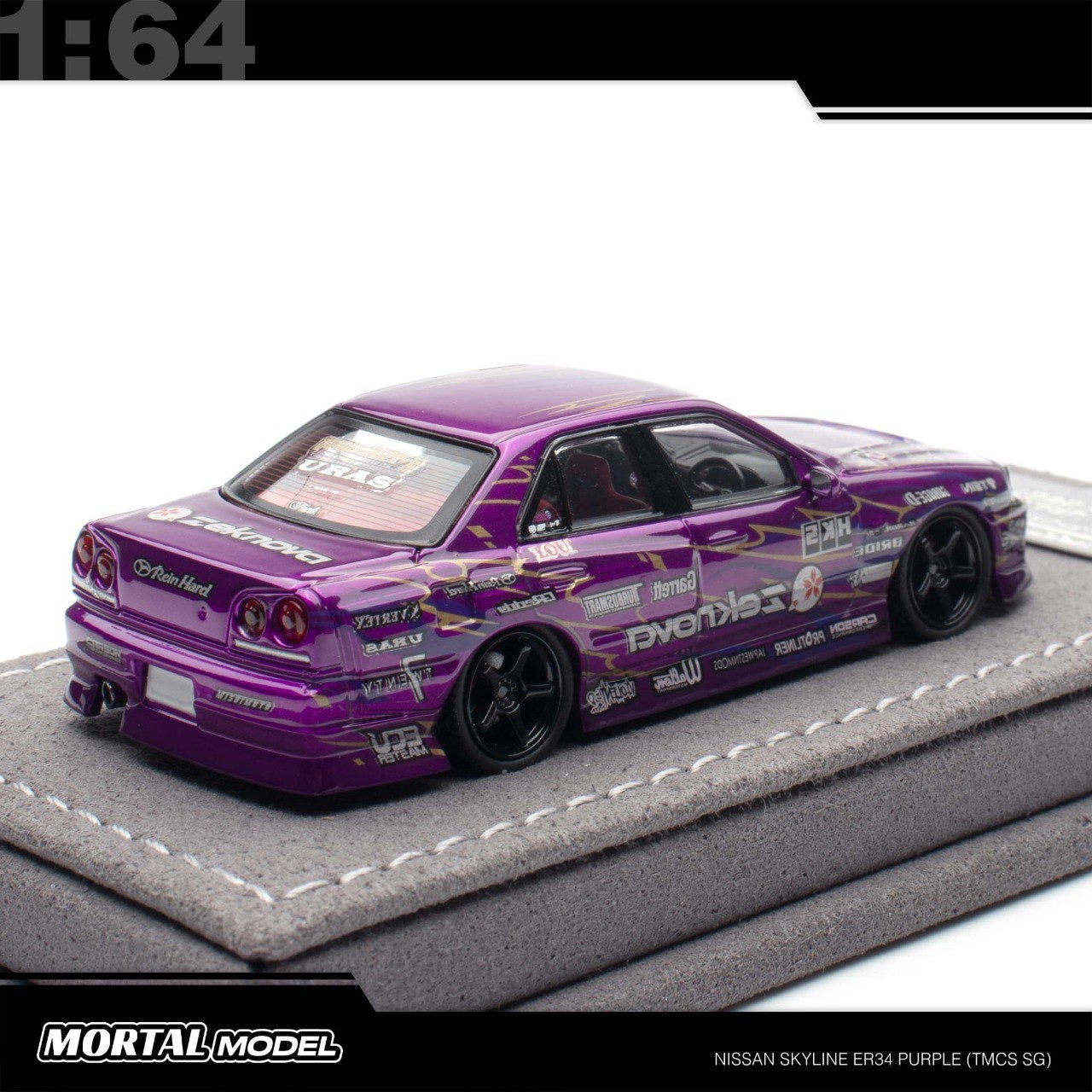 Mortal Diecast - Pre-Order - Nissan Skyline ER34, purple - TMCS Singapur 2025 Event Model - MO64-ER34-PUR