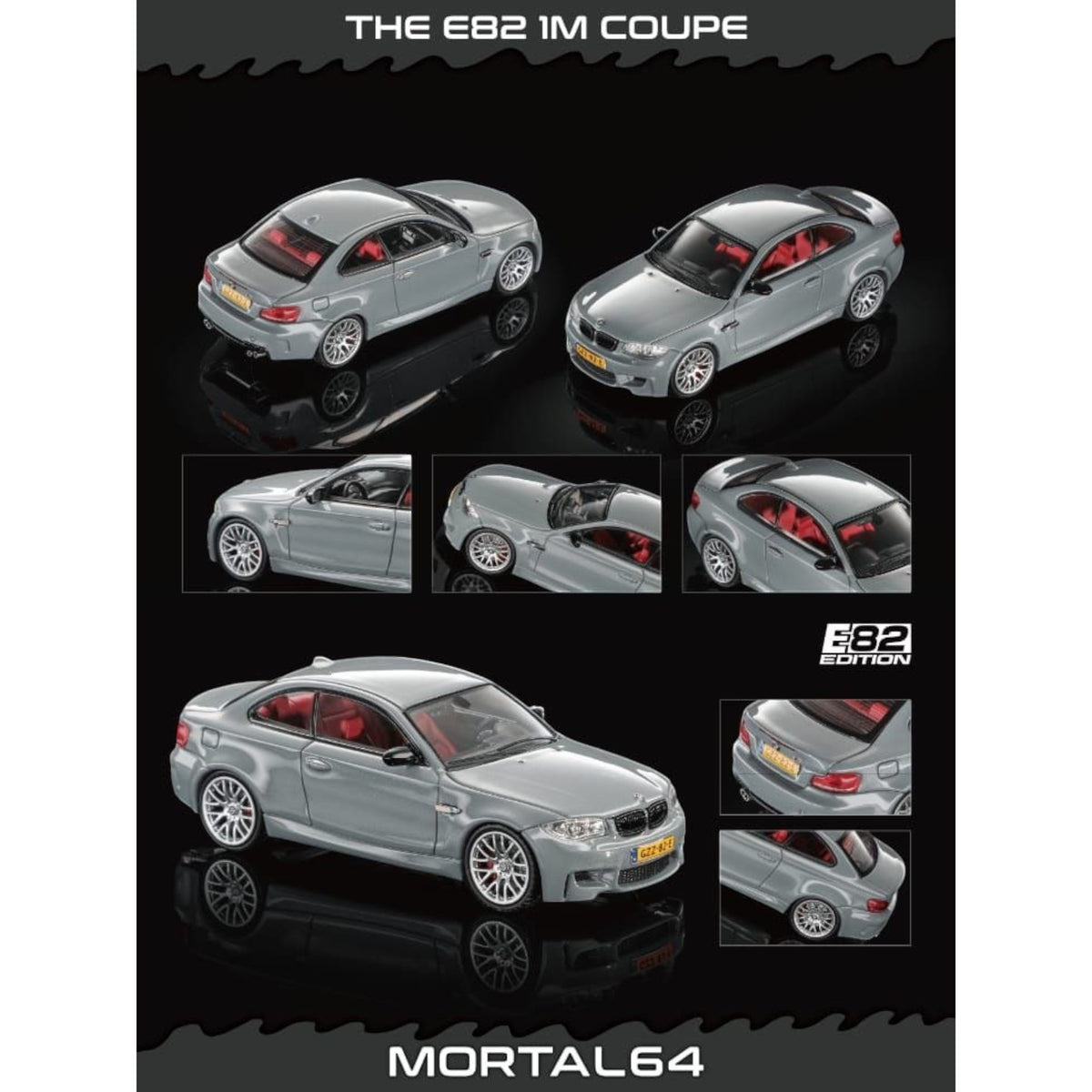 Mortal Diecast - BMW M1 Coupe (E82), grey - MO64-M1C-GRY