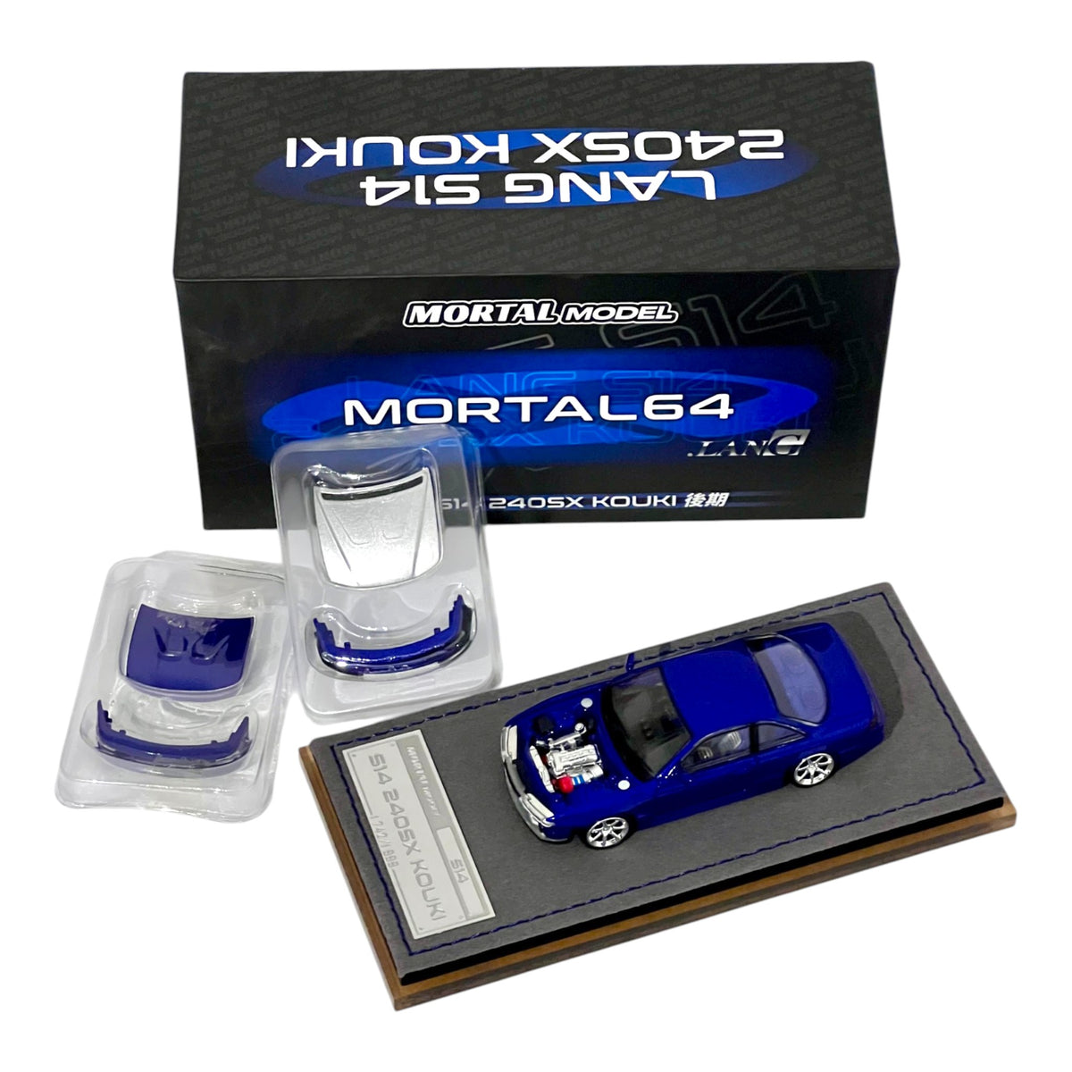 Mortal Diecast - Ridge S14 240SX Kouki, Midnight Blue - MO64-S14-KOUKI-BLU