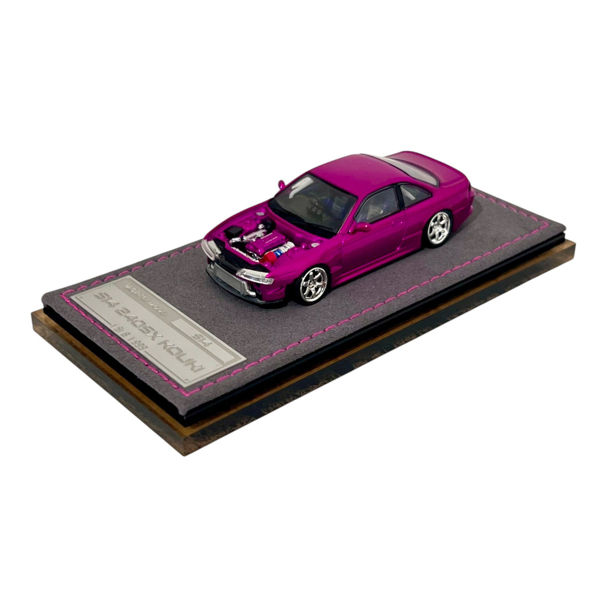 Mortal Diecast - Ridge S14 240SX Kouki, Flash Pink - MO64-S14-KOUKI-PINK