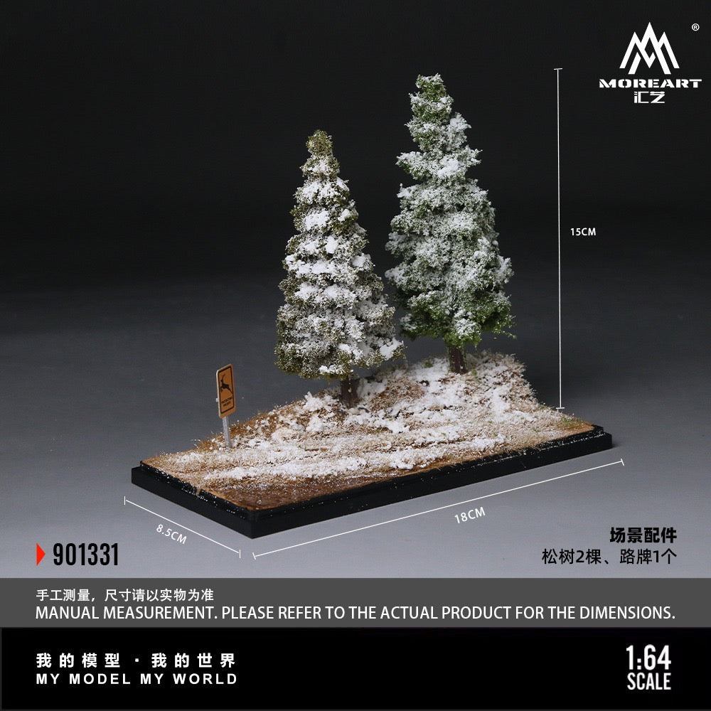 MoreArt - Pre-Order - Diorama of the Winter Forest with Initial Snowfall Scene