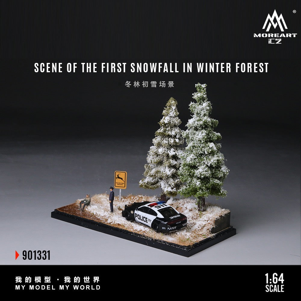 MoreArt - Pre-Order - Diorama of the Winter Forest with Initial Snowfall Scene