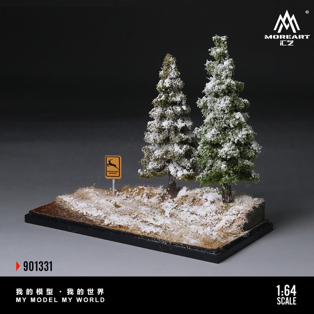 MoreArt - Pre-Order - Diorama of the Winter Forest with Initial Snowfall Scene