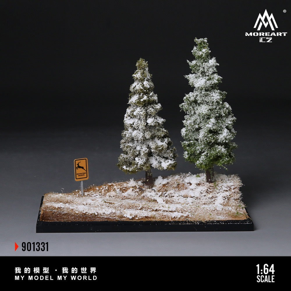 MoreArt - Pre-Order - Diorama of the Winter Forest with Initial Snowfall Scene