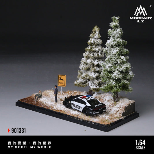 MoreArt - Diorama of the Winter Forest with Initial Snowfall Scene - MO901331