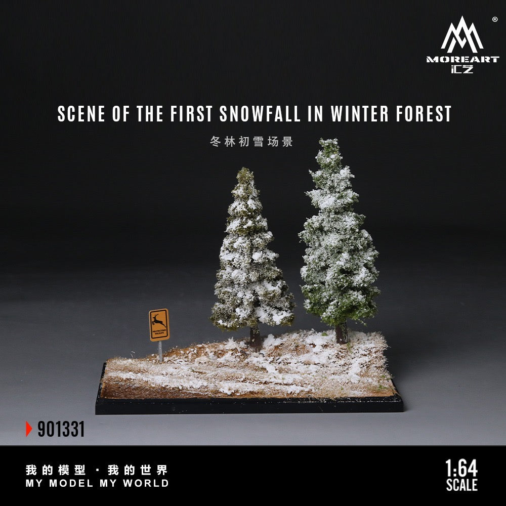 MoreArt - Pre-Order - Diorama of the Winter Forest with Initial Snowfall Scene