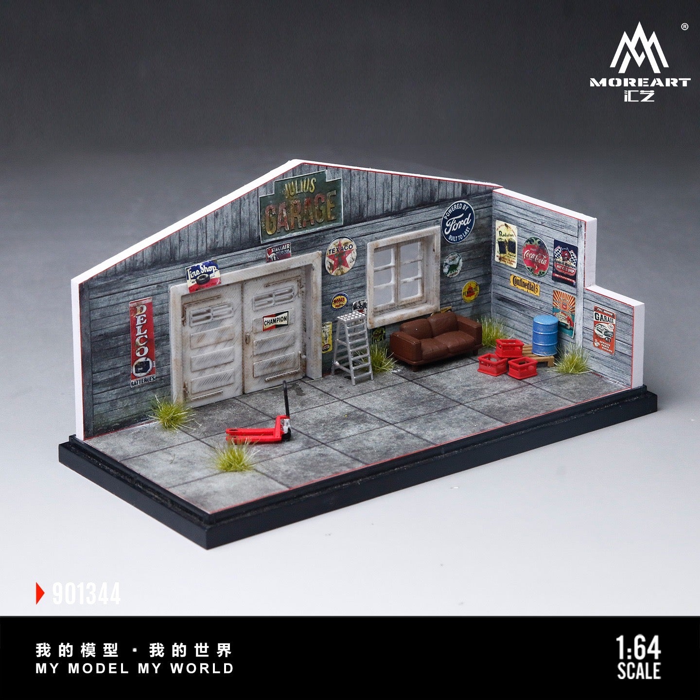 MoreArt - Pre-Order - American-Style Retro DIY Repair Workshop Diorama mit Zubehör - MO901344