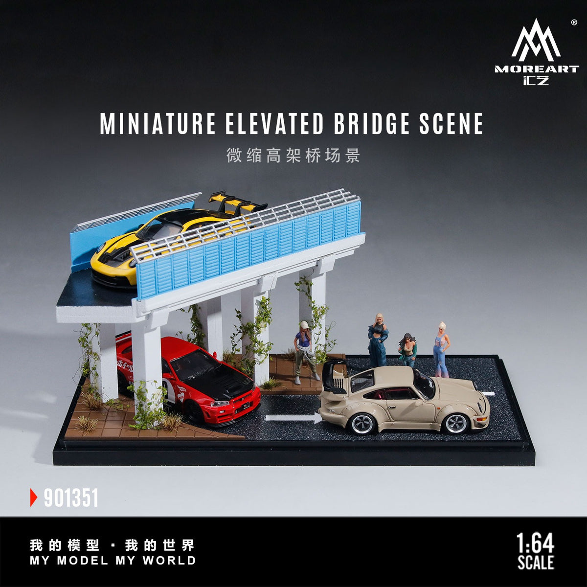 MoreArt - Pre-Order - Miniature Eleveted Bridge Scene Diorama - MO901351