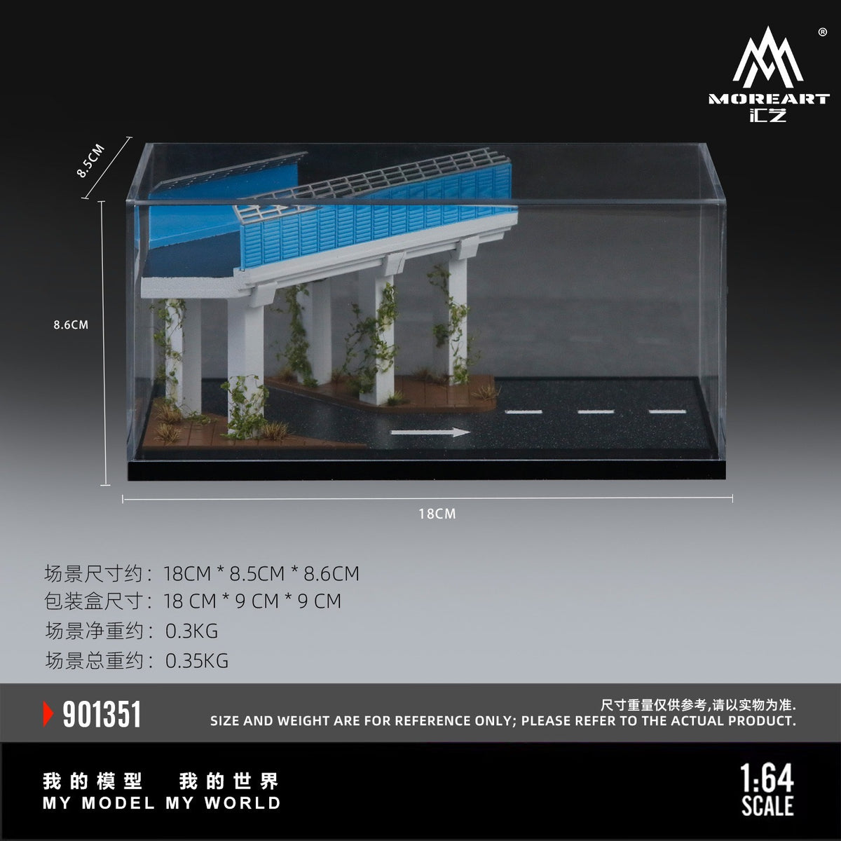 MoreArt - Pre-Order - Miniature Eleveted Bridge Scene Diorama - MO901351
