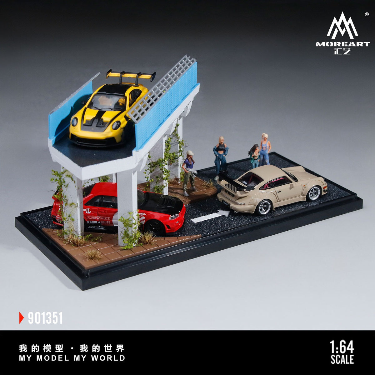 MoreArt - Pre-Order - Miniature Eleveted Bridge Scene Diorama - MO901351